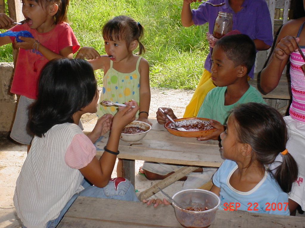 Archived moment from a community feeding, health, or family outreach activity